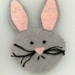 Felt Easter Bunny Pin