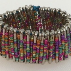 Beaded Safety Pin Bracelet