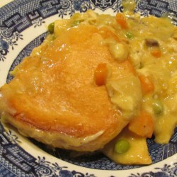 Homemade Chicken Pot Pie - finished and plated