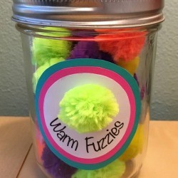 warm fuzzies jar
