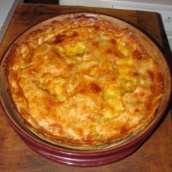 pie with pumpkin face