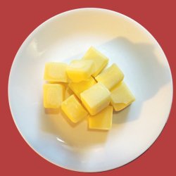 Cubes of clarified butter.