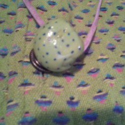 Matching Thrift Store Necklace with Blouse 