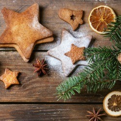 Christmas shortbread in a variety of shapes.