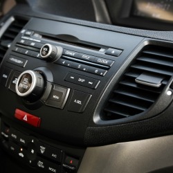 Car heater vent and controls.