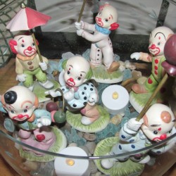 Display Figurine Collection in Crystal Bowl