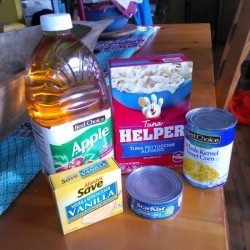 Donate Food Thoughtfully - Tuna Helper and other items