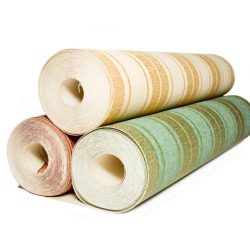Rolls of wallpaper.