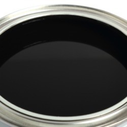 A can of black paint.