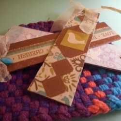 Sturdy Chipboard Bookmarks - tie a ribbon through the top and your are finished bookmarks 