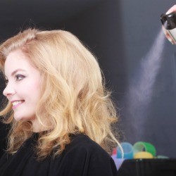 Spraying Hairspray