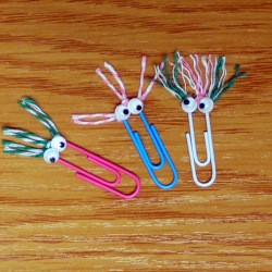 Hairy Monster Bookmarks - three monster bookmarks