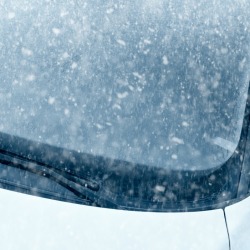 Ice truck windshield.