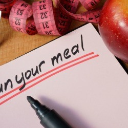 Meal planning notebook.