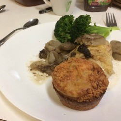 cheese muffin on plate