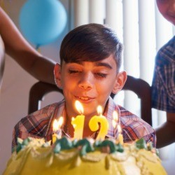 A birthday cake with a 