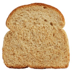 A slice of whole wheat bread.