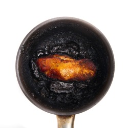 Burnt Stainless Steel Pan