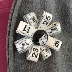 Tape Measure Flower Brooch