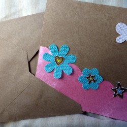 Greetings Card With Stickers - finished card with envelope