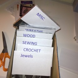 Craft Project Tickler Box - completed box