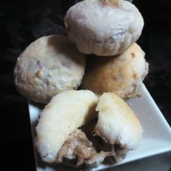 Tuna Mushroom Puffs on plate
