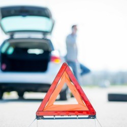 Car Broken Down on Side of Road