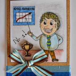 Homemade #1 Dad Card - finished card