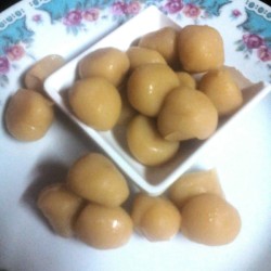 Milk Candy Balls (Yema) on plate