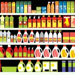 An illustration of cleaners at a store.