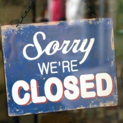 Close sign.