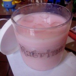 Transparent Labels for Jars - pink drink in labeled glass
