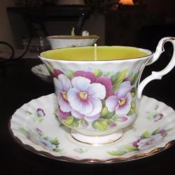 Bone China Candle Cups - finished tea cup candle