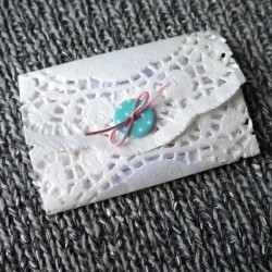 Paper Doily Envelope - finished envelope
