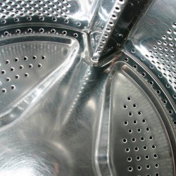 The inside of a washing machine.