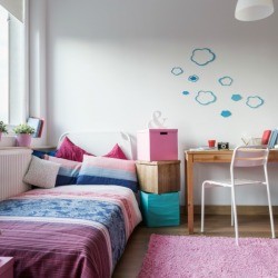A cute and organized room.