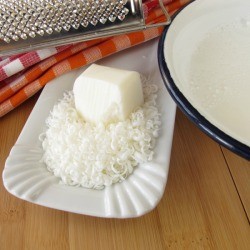 Grated soap, used for making homemade laundry soap.
