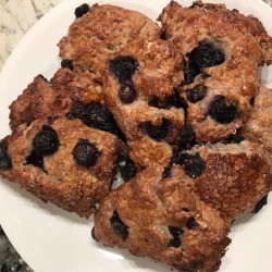 Blueberry Scones on plate