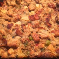 finished Bacon Apple Stuffing