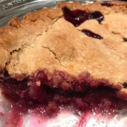 cut Blueberry Apple Pie 
