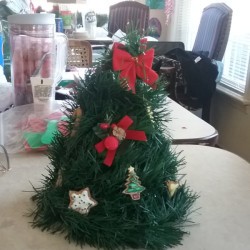 Christmas Tree Table Decoration - decorated tree