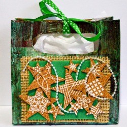 Vintage Star-Studded Christmas Gift Box