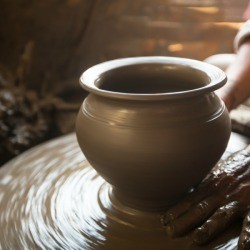 Potter's Wheel with a pot.