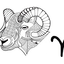 Aries Adult Coloring Page