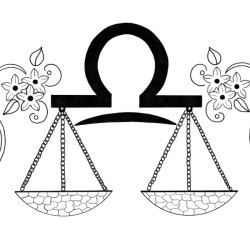 Libra Adult Coloring Page