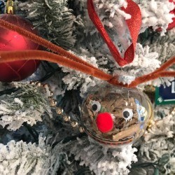 Cute Reindeer Ornament - ornament hanging on the tree