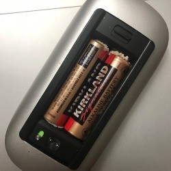 Corroded batteries that were left in a wireless mouse.