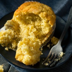 Sweet Cornbread Muffin on a Plate