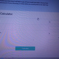 A computer screen with a debt repayment calculator.