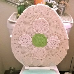 Toilet Lid Cover - finished cover on the underside of the lid